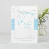 Twin Boys Baptism Invitation Kaart (Staand voorkant)