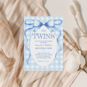 Twin Boys Blue Bow  Schattige Kaart