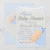 Twin Boys Country Charm Baby shower Invitation (Devant / Derrière)