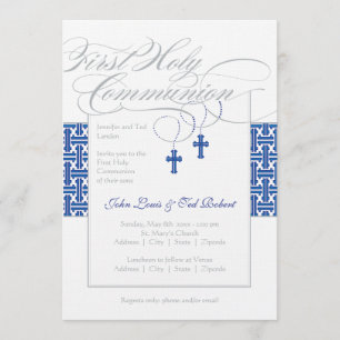 Twin Boys eerste communie uitnodiging