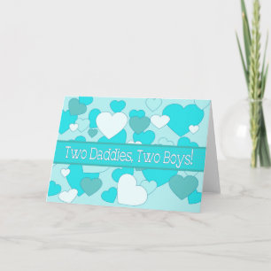 Twin Boys, Gay Parents gefeliciteerd Kaart