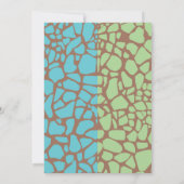 Twin Boys Giraffe Baby shower Invitation (Dos)