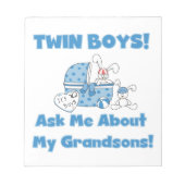Twin Boys kleinzonen geschenken Notitieblok (Voorkant)