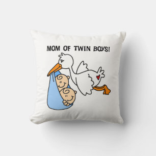 Twin Boys mam Stork-cadeautjes Kussen