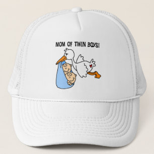 Twin Boys Mam Stork Tshirts en cadeautjes Trucker Pet
