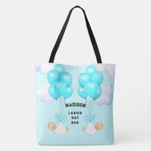 Twin Boys mam-to-be Canvas tas