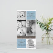 Twin Boys moderne Photo Baby Faire-part de naissan (Debout devant)