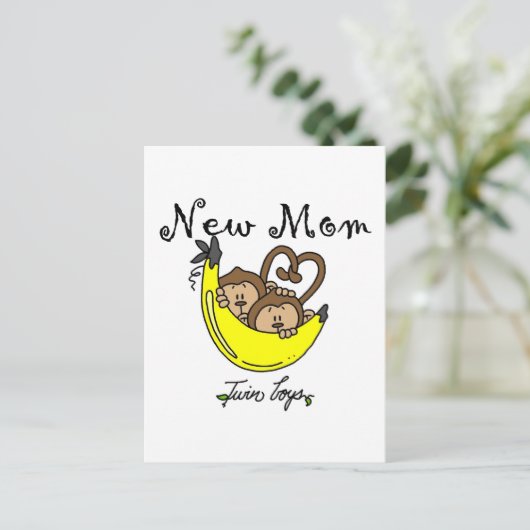 Twin Boys New Mam Tshirts en cadeaus Briefkaart (Staand voorkant)