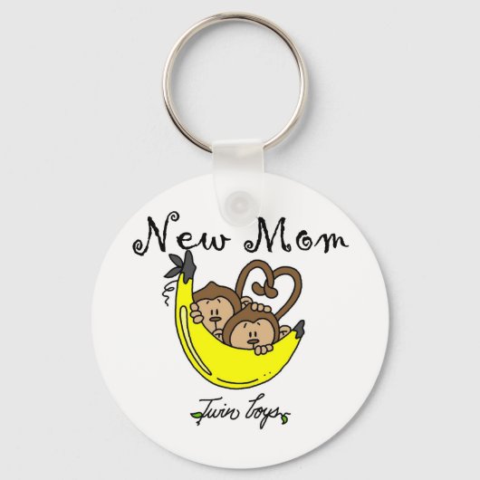 Twin Boys New Mam Tshirts en cadeaus Sleutelhanger (Voorkant)