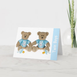 Twin Boys - Nieuwe Baby Groetjes Kaart