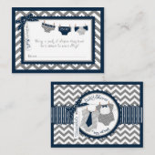 Twin Boys Stropdas Bow-stropdas Luier Raffle Ticke Informatiekaartje (Voorkant / Achterkant)