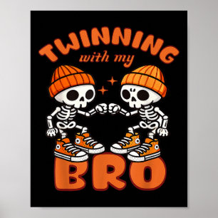 Twin Boys Twinning Halloween Beste Vriend Matching Poster
