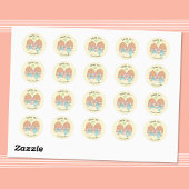 Twin Bunnies Spring Bedankt Gele Sticker