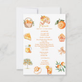 Twin citrus sinaasappel Cutie Zomer Baby shower Me Kaart (Voorkant)