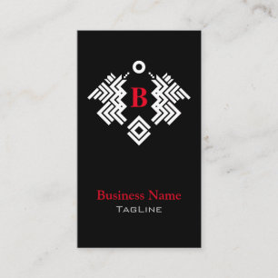 Twin Dragon Royal Emblem met initiaal Visitekaartje