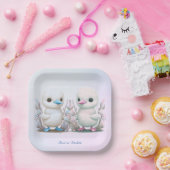 Twin Ducks Floral Paper Bord (Feest)