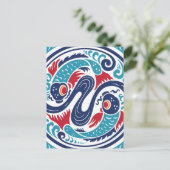 Twin Fish Briefkaart (Staand voorkant)