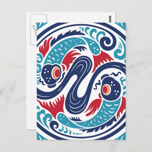 Twin Fish Briefkaart (Voorkant / Achterkant)