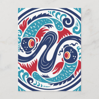 Twin Fish Briefkaart