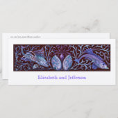  Twin Fishes Modern Wedding Kaart (Voorkant / Achterkant)