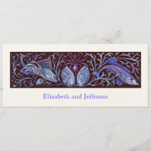 Twin Fishes Modern Wedding Kaart