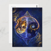 Twin flame balance artwork briefkaart (Voorkant / Achterkant)