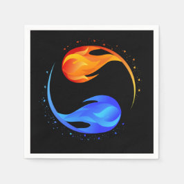 Twin Flame bruiloft-thema- Zwart- Servet