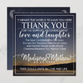 Twin Flame Dank U Tafelkaarten Save The Date (Voorkant / Achterkant)