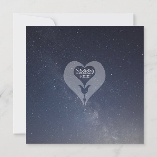 Twin Flame Dankjeweltabelkaarten Save The Date (Achterkant)