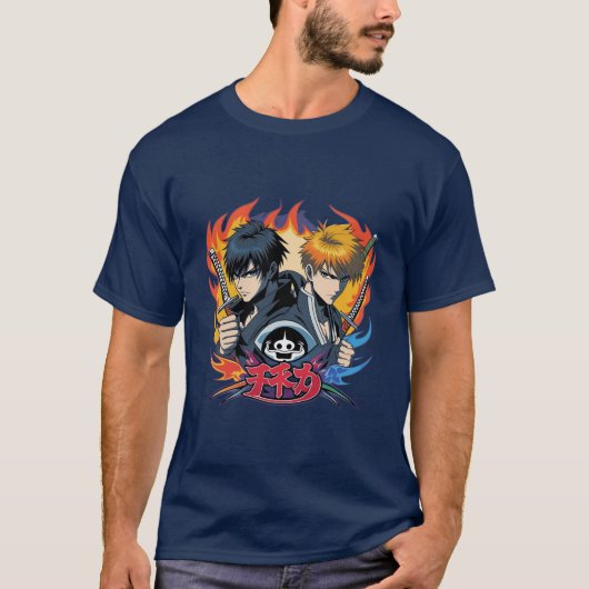 Twin Flame Fighters | Epic Anime T-Shirt for Men (Devant)