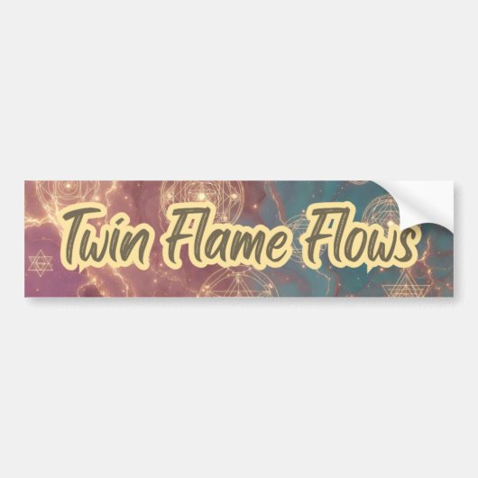 Twin Flame Flows Bumpersticker (Voorkant)