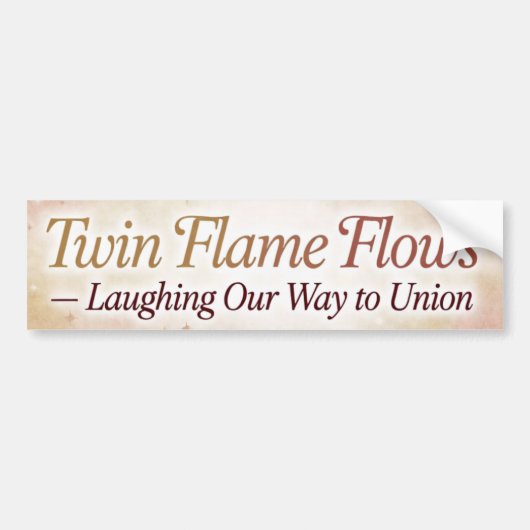 Twin Flame Flows Lachende bumpersticker (Voorkant)