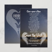 Twin Flame Save the Dates Date (Voorkant / Achterkant)