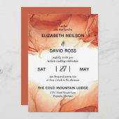 Twin Flame Wedding Invitation Kaart (Voorkant / Achterkant)