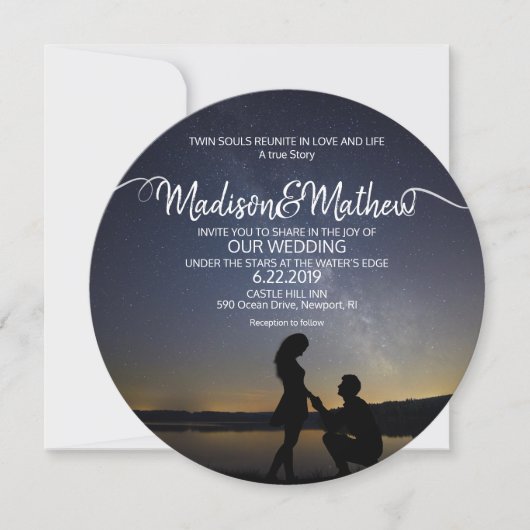 Twin Flame Wedding Invitation Save The Date (Voorkant)