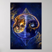 Twin flame - yin-yang balance artwork poster (Voorkant)