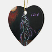 Twin Flames Ornament: Liefde Keramisch Ornament (Links)