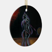 Twin Flames Ornament: Rond Keramisch Ornament (Rechts)