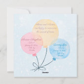 Twin Girl and Boy Faire-part de naissance (Dos)