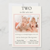 Twin Girl Faire-part de naissance (Devant)