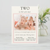 Twin Girl Faire-part de naissance (Debout devant)