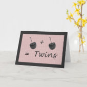 Twin Girl Geboorte gefeliciteerd Kaart (Gele Bloem)