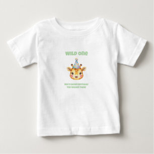 Twin Girl Safari Verjaardag T-Shirt The Wilder Tw