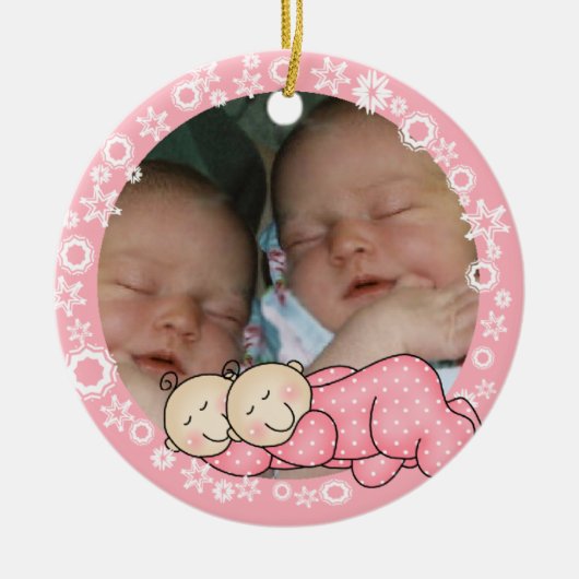 Twin Girls 1e kerst ornament (Voorkant)