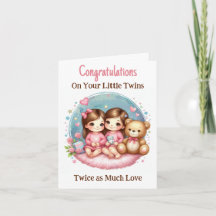 Twin Girl's Baby shower Gefeliciteerd Nieuwe Ouder
