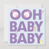 Twin Girls Baby shower Kaart (Voorkant)