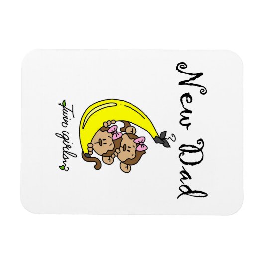 Twin Girls New Dad Gifts Magneet (Horizontaal)