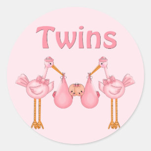 Twin Girls Ronde Sticker