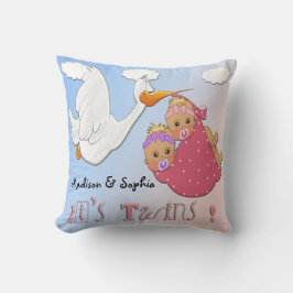 Twin Girls - Stork Keepomwille Pillow Kussen