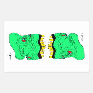 Twin Goblin Head Sticker